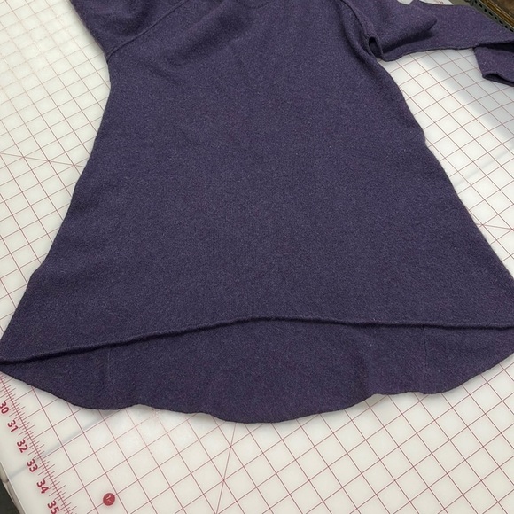 SUBTLE LUXURY Cashmere Minimalist Scoop Pullover A-Line Plum/Purple Sweater XS/S - Picture 6 of 16